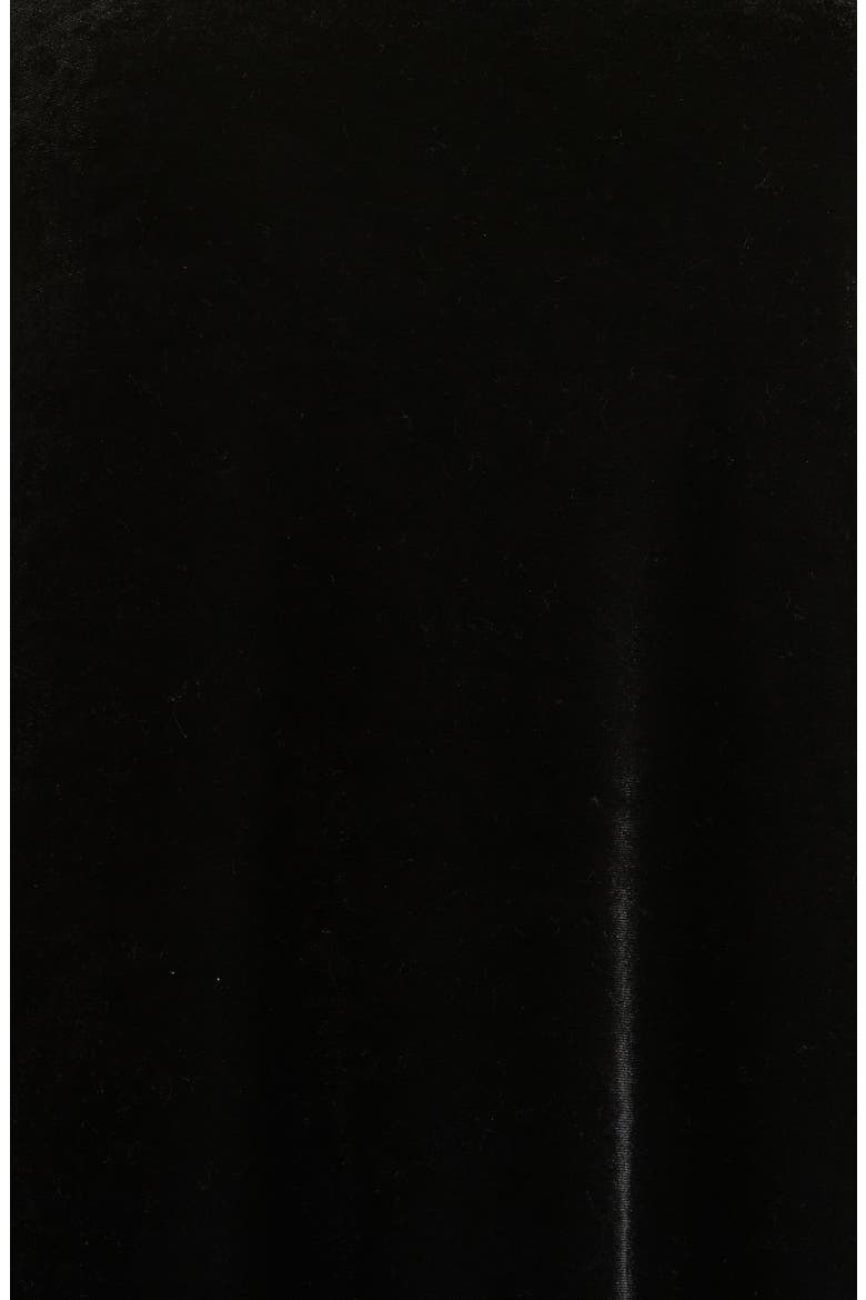 Natalie Long Sleeve Velvet Lounger Nightgown, Alternate, color, BLACK
