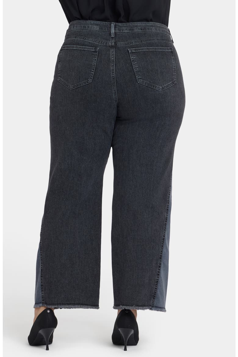 Teresa Frayed Two-Tone Wide Leg Jeans, Alternate, color, STREET SHADE