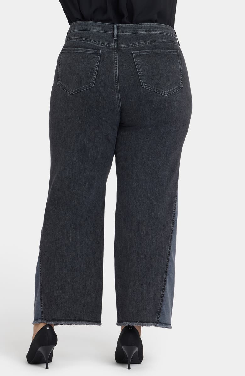 NYDJ Teresa Frayed Two-Tone Wide Leg Jeans, Alternate, color, Street Shade