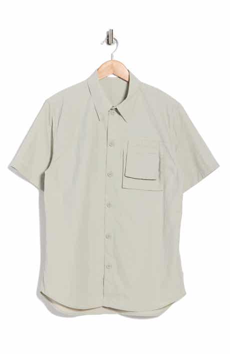 Helmut Lang Layered Pocket Short Sleeve Button-Up Shirt