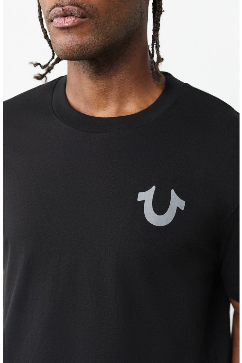 Logo Cotton T-Shirt, Alternate, color, JET BLACK