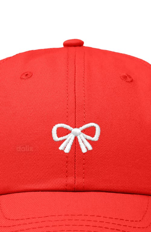 Dalix Bow Dad Cap In Red