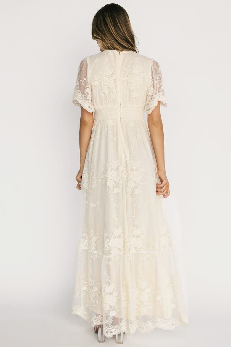 Rosalia Lace Maxi Dress, Alternate, color, White