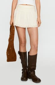 Princess Polly Fairylike Broderie Miniskirt