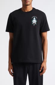 Casablanca Classic Fit Hotel Emblem Organic Cotton Graphic T-Shirt