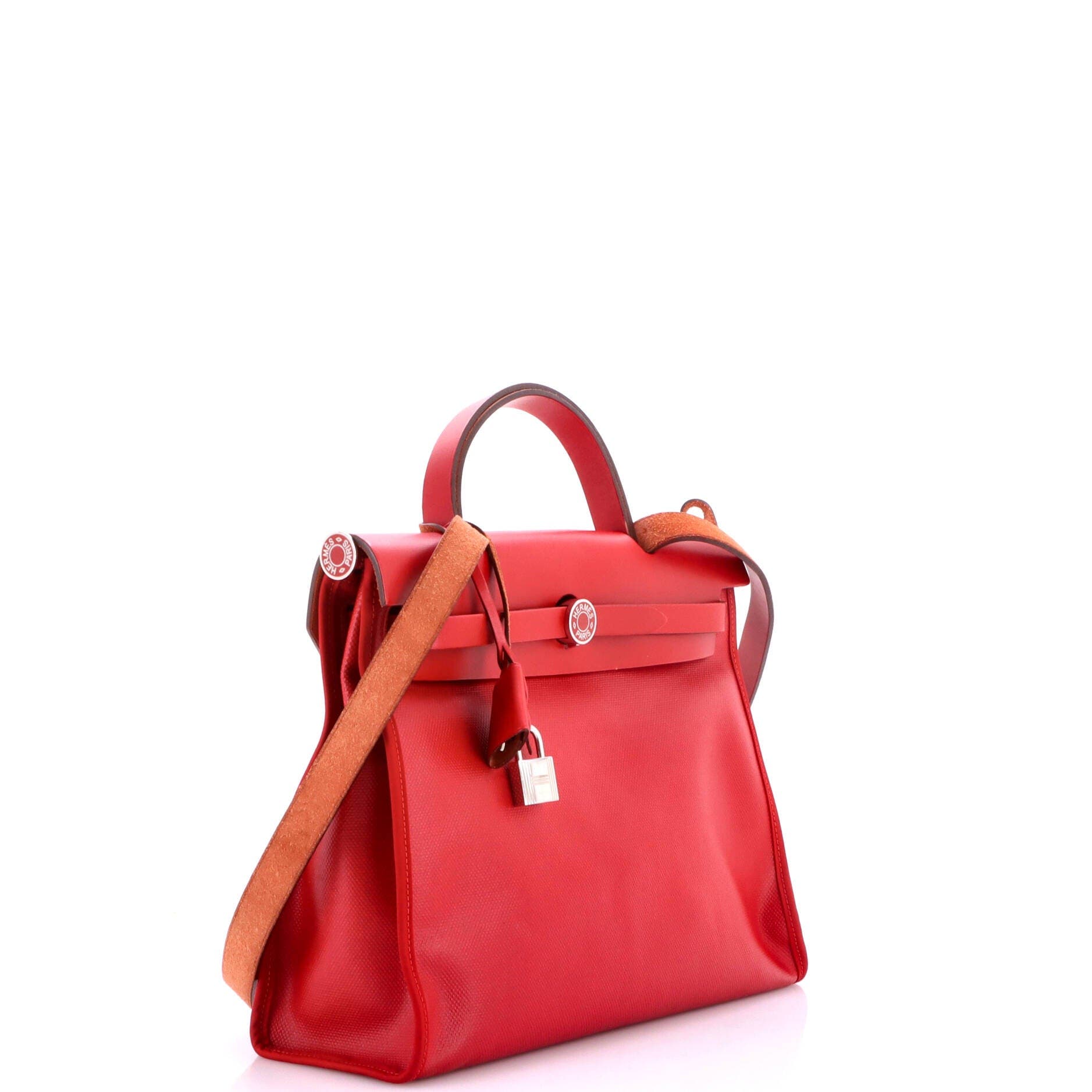 Herbag Zip Berline Vache Canvas and Leather 31, Alternate, color, Red