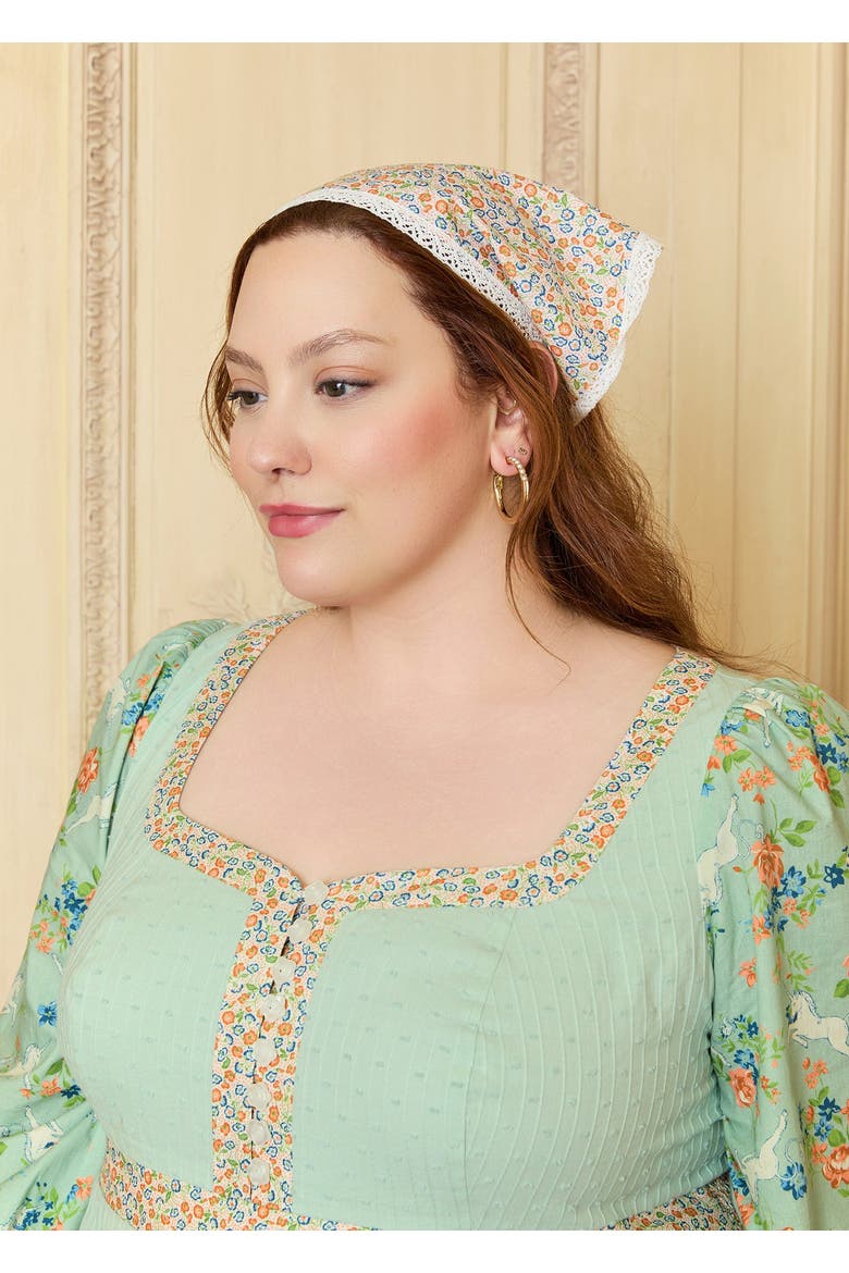 Hayley Handkerchief Headpiece, ModCloth x Gunne Sax, Alternate, color, Unicorn Tapestry