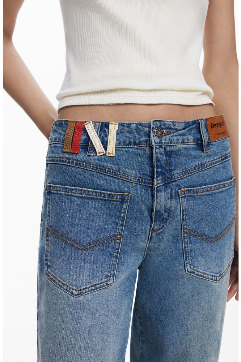 Barrel Leg Jeans, Alternate, color, MEDIUM BLUE