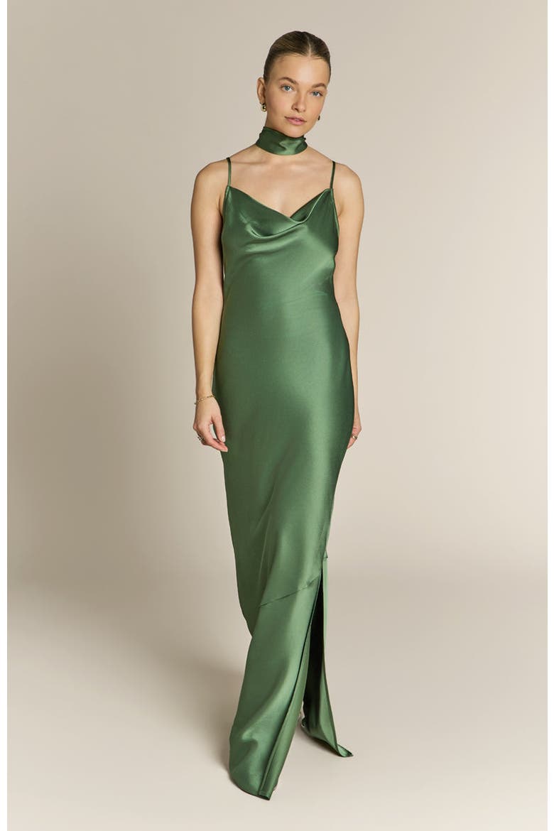 Pollenca Cowl Neck Dress, Alternate, color, Olive