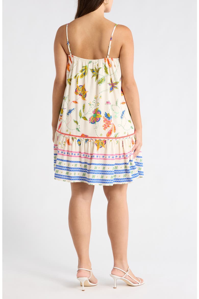 Miraflor Jenny Shift Minidress, Alternate, color, IVORY-MULTI