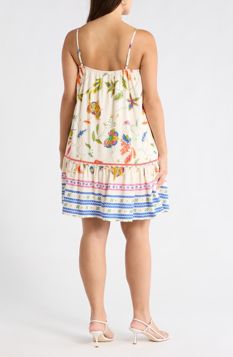 SUGARLIPS Miraflor Jenny Shift Minidress, Alternate, color, Ivory-Multi