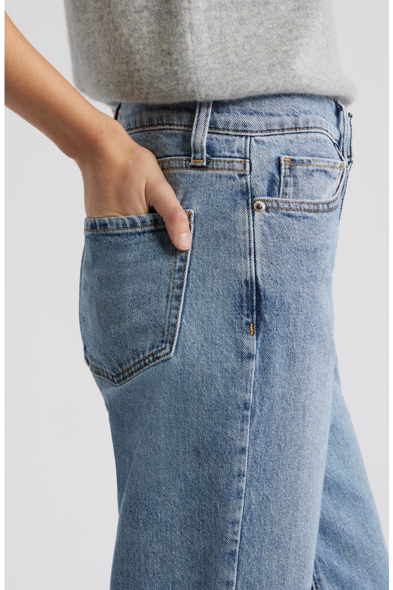 High Waist Crop Straight Leg Jeans, Alternate, color, AURORA WASH
