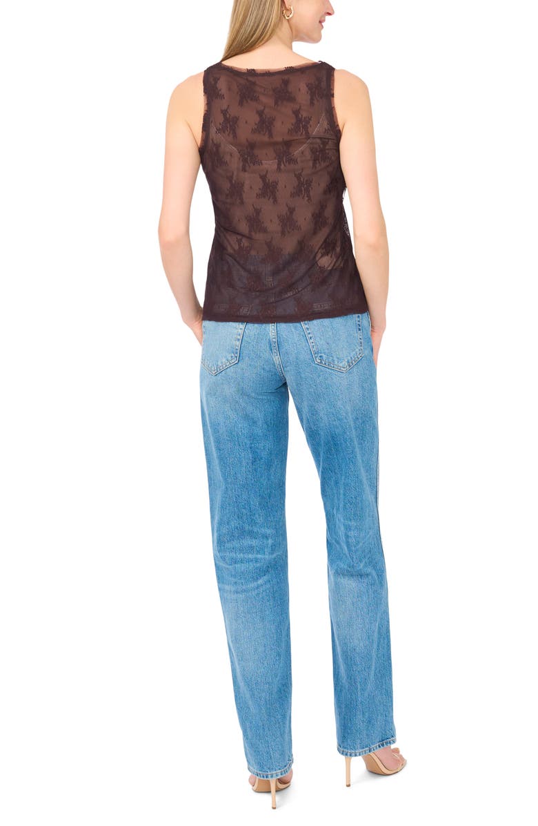 Parker Mesh Lined Lace Tank, Alternate, color, Dark Chocolate Delight