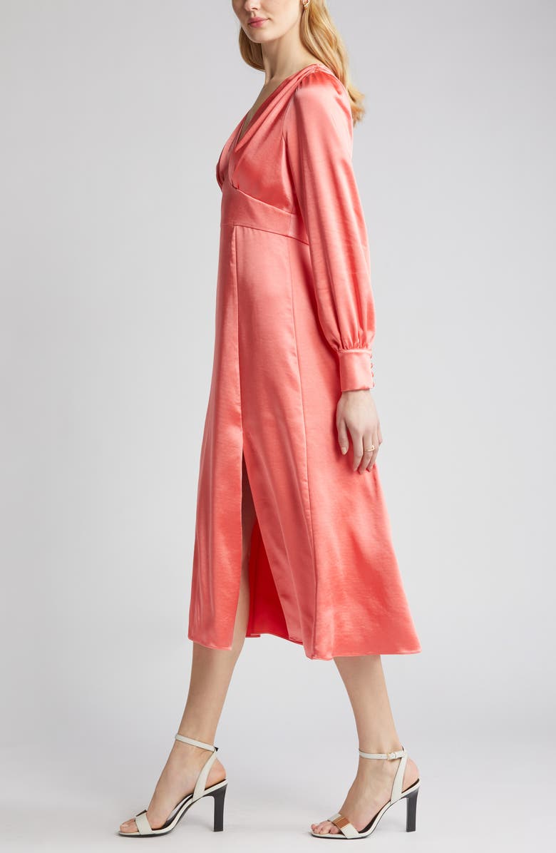 Ted Baker London Daniia Long Sleeve Satin Fit & Flare Dress, Alternate, color,