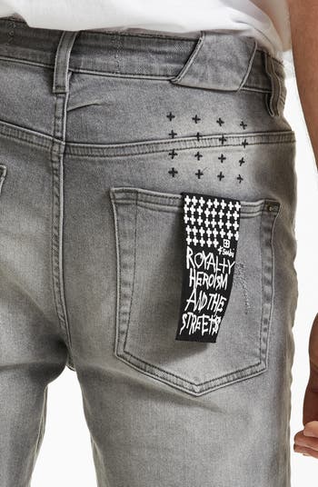 Ksubi Chitch Prodigy Trashed Ripped Slim Fit Stretch Denim