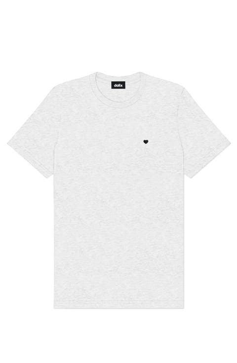 Mens Lil Heart Midweight Cotton Tee