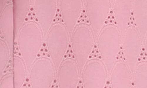 Avec Les Filles Eyelet Tie Waist Shirtdress In Rose