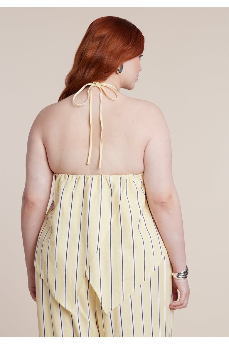 Linen Halter Top, Alternate, color, SUNLIGHT STRIPE