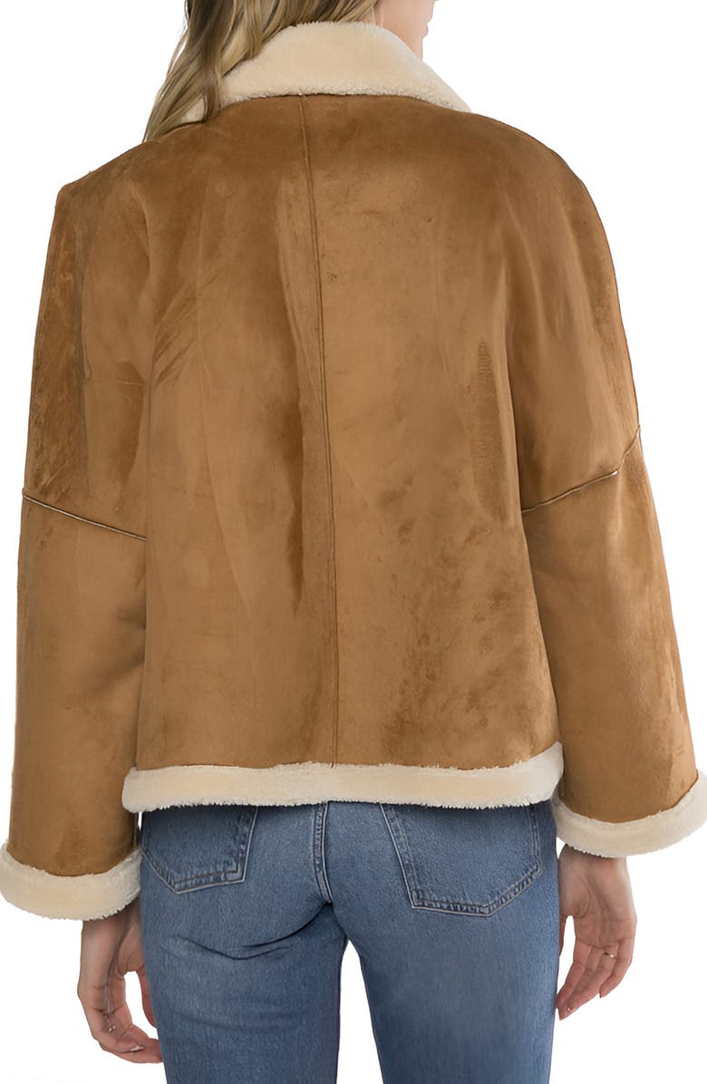 matty m. Angel Faux Shearling Jacket, Alternate, color, Camel