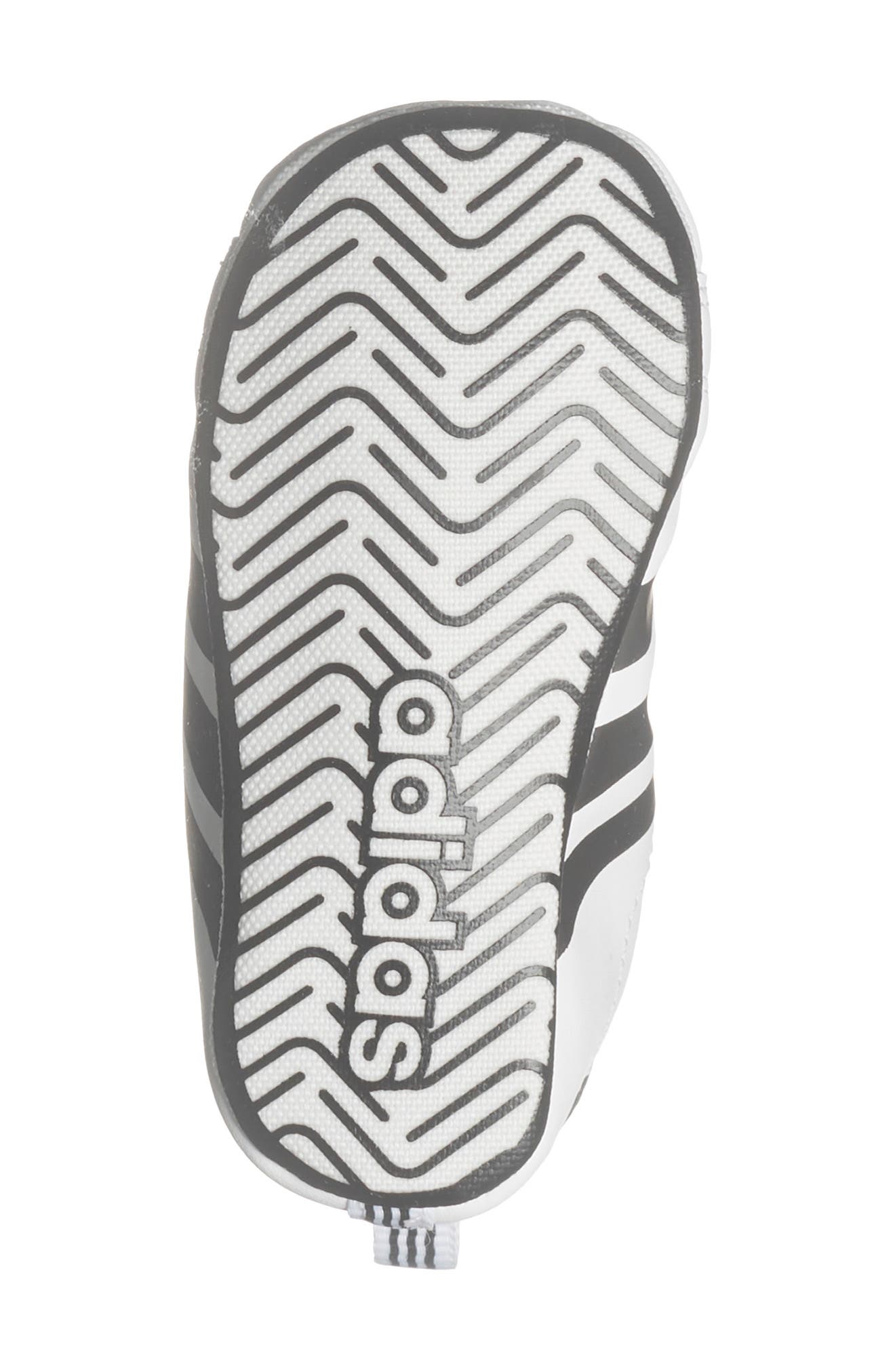 Grand Court Crib Sneaker, Alternate, color, FOOTWEAR WHITE/ CORE BLACK