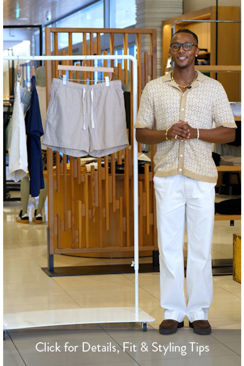 Nomad Drawstring Cotton & Linen Shorts video