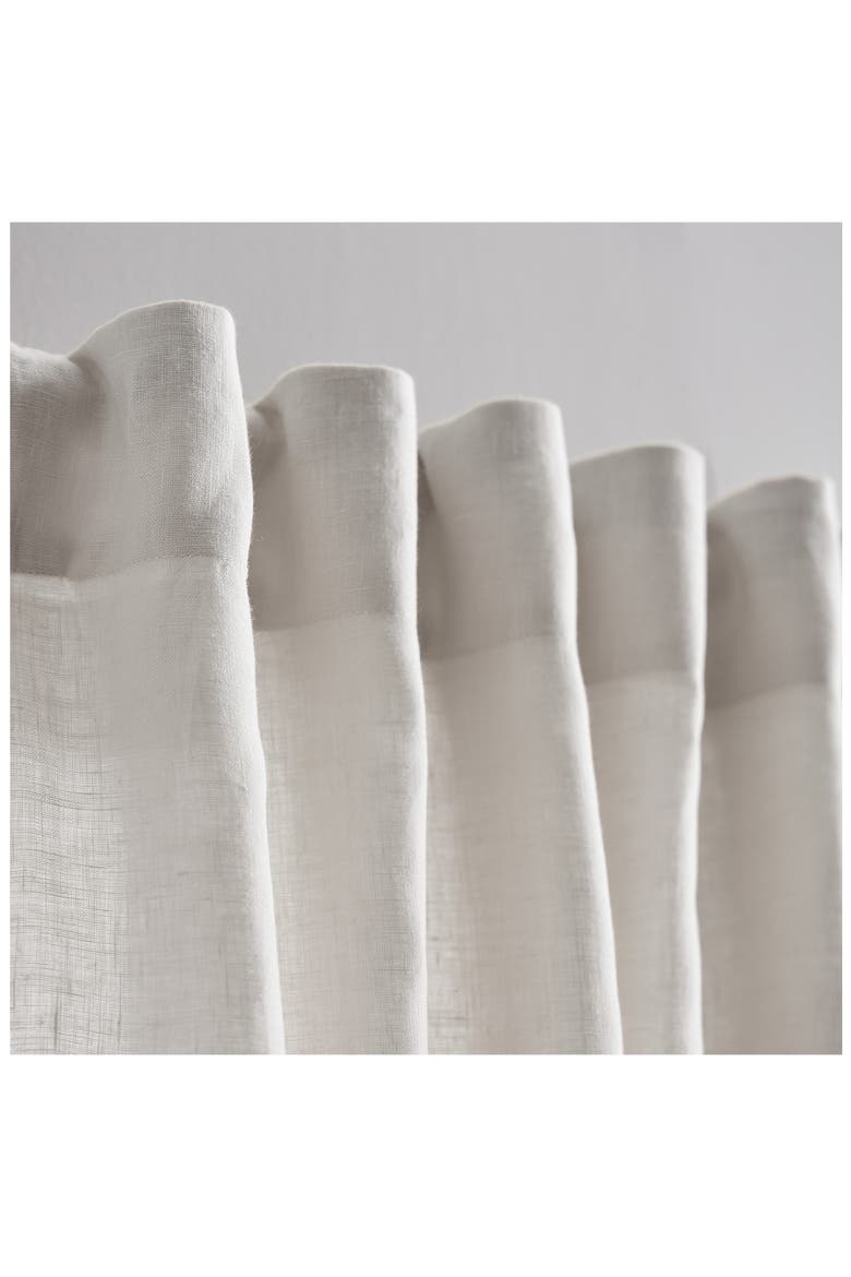 Set of 2 Linen Curtain Panels, Alternate, color, SILVER