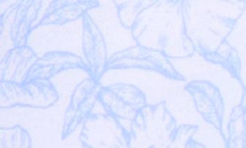 Tailorbyrd Tropical Short Sleeve Modal Blend Button-up Shirt In Dove White