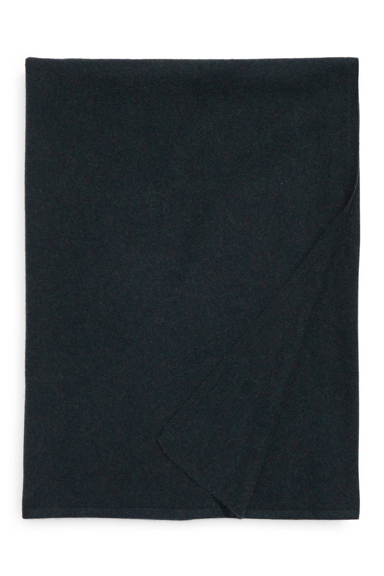 Cashmere Throw Blanket, Main, color, FOREST GREEN