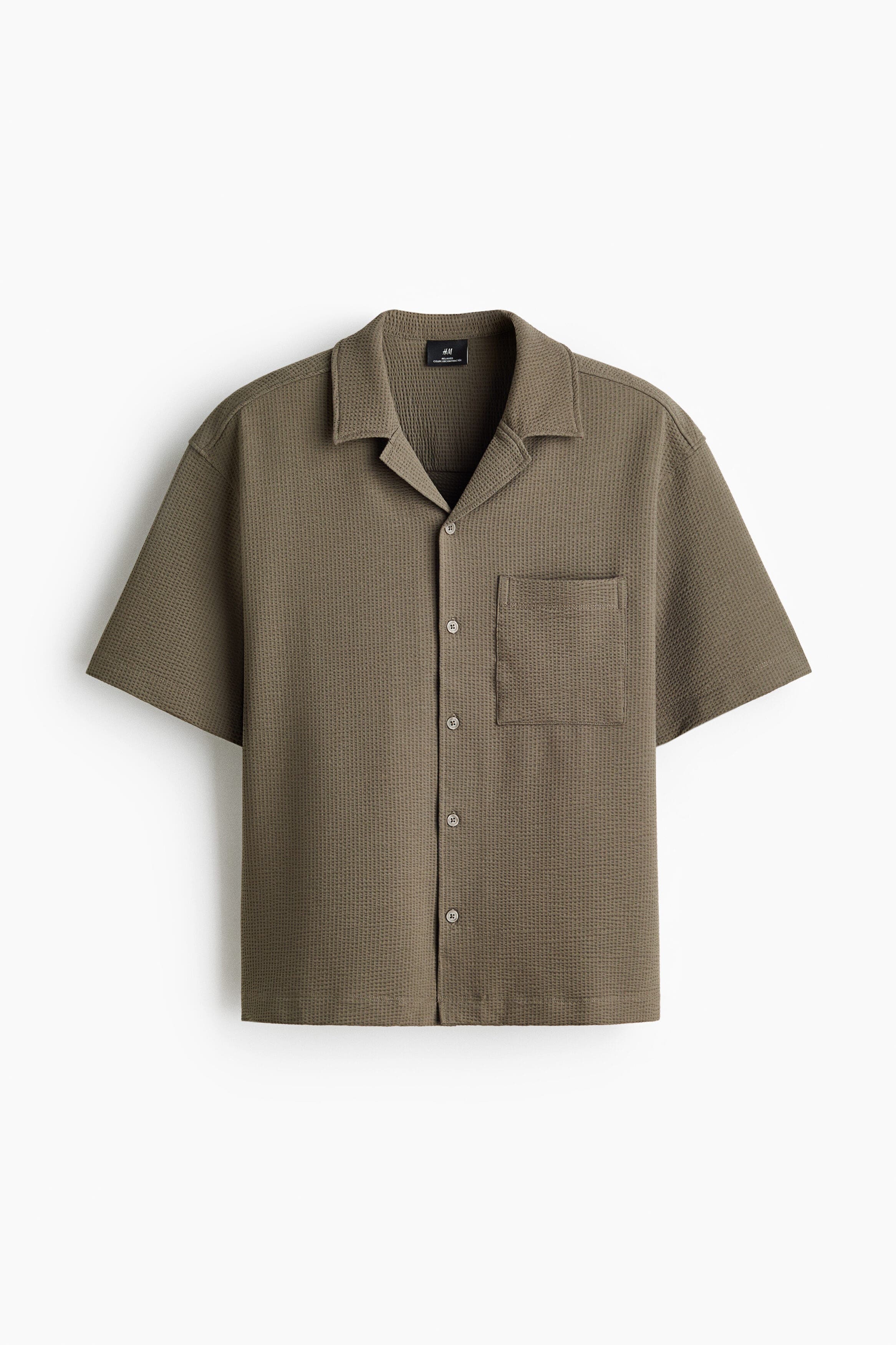 Relaxed Fit Waffled Resort Shirt - image 5