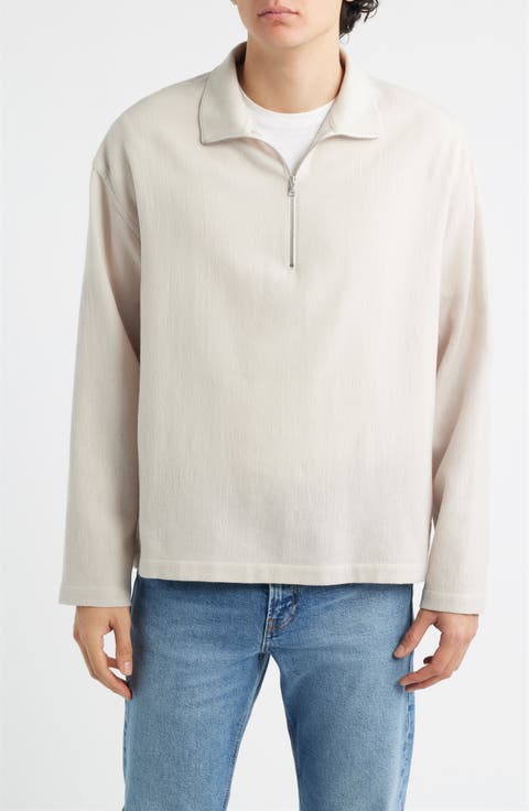 Half Zip Wool Overshirt