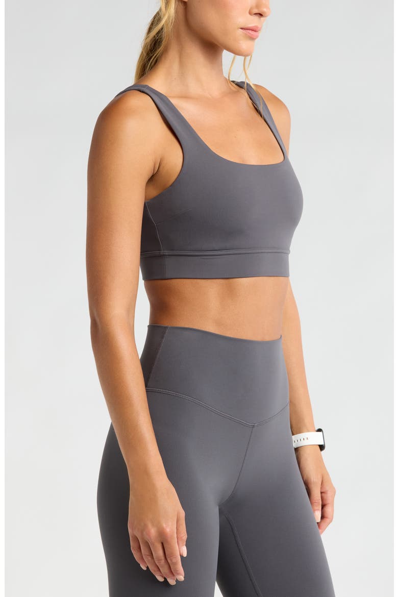 Luxe Lite Squared Up Sports Bra, Alternate, color, GREY FORGED