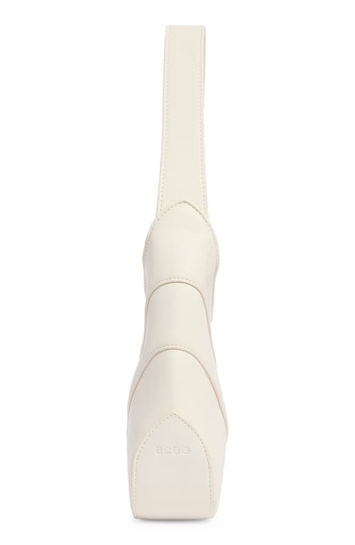 Bcbg Layered Asymmetric Shoulder Bag In Optic White