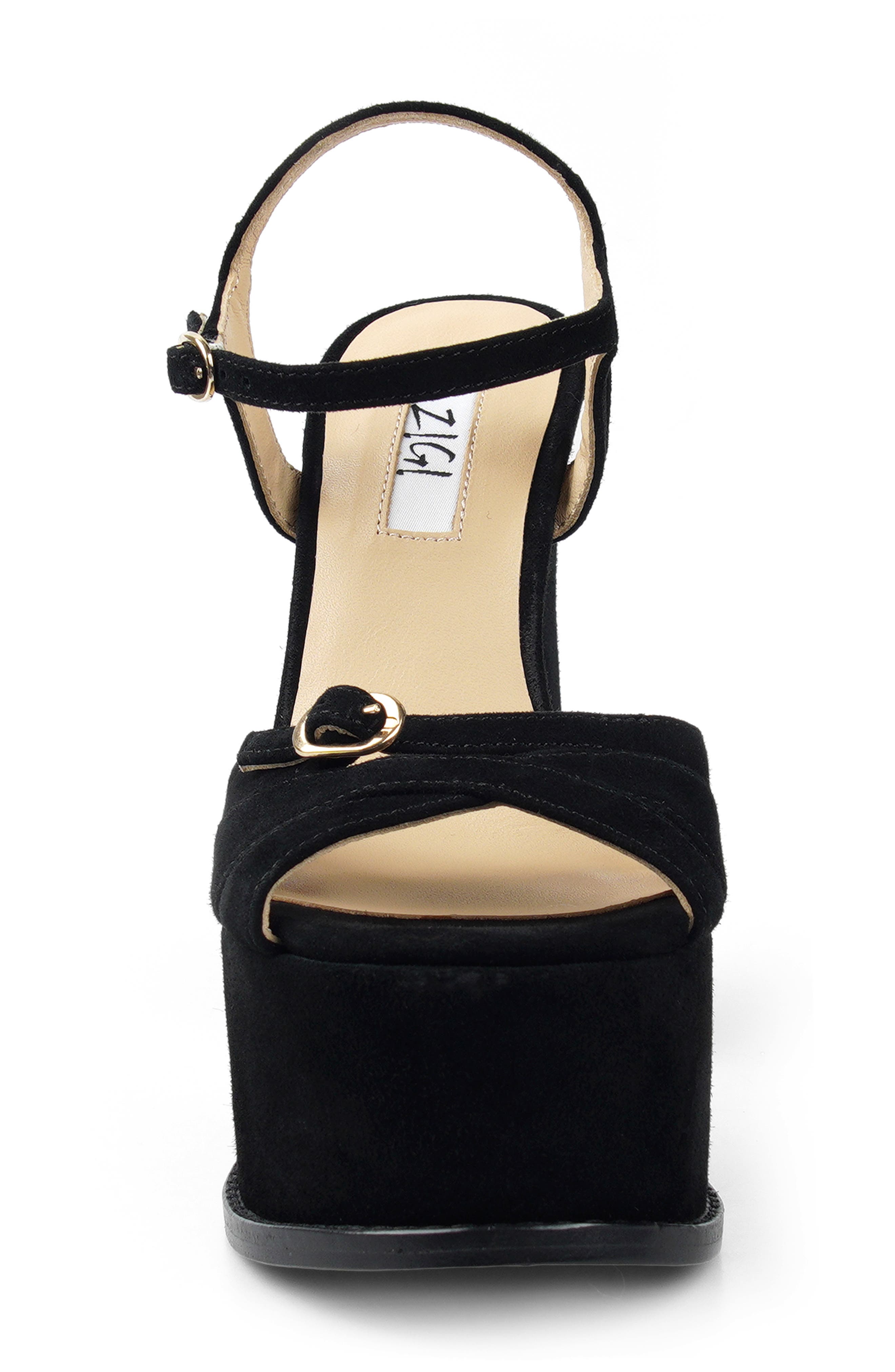 Harbor Ankle Strap Platform Sandal, Alternate, color, BLACK SUEDE