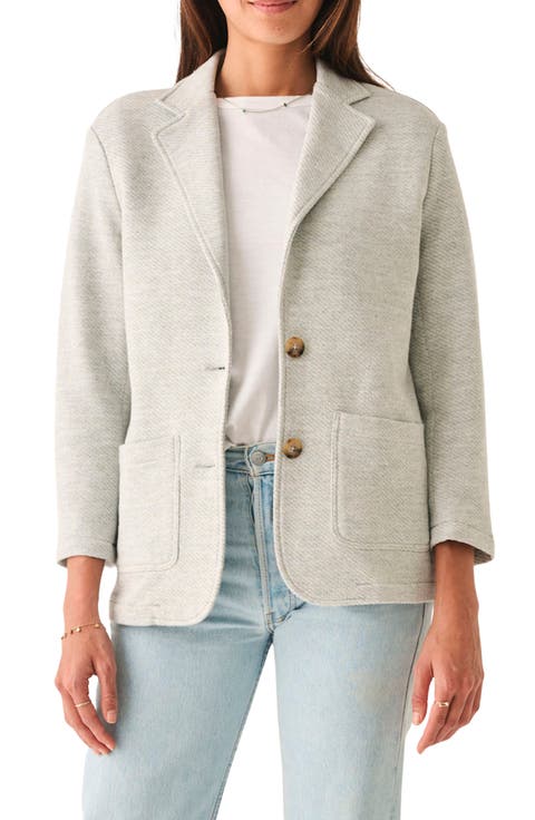 Inlet Cotton Blend Knit Blazer