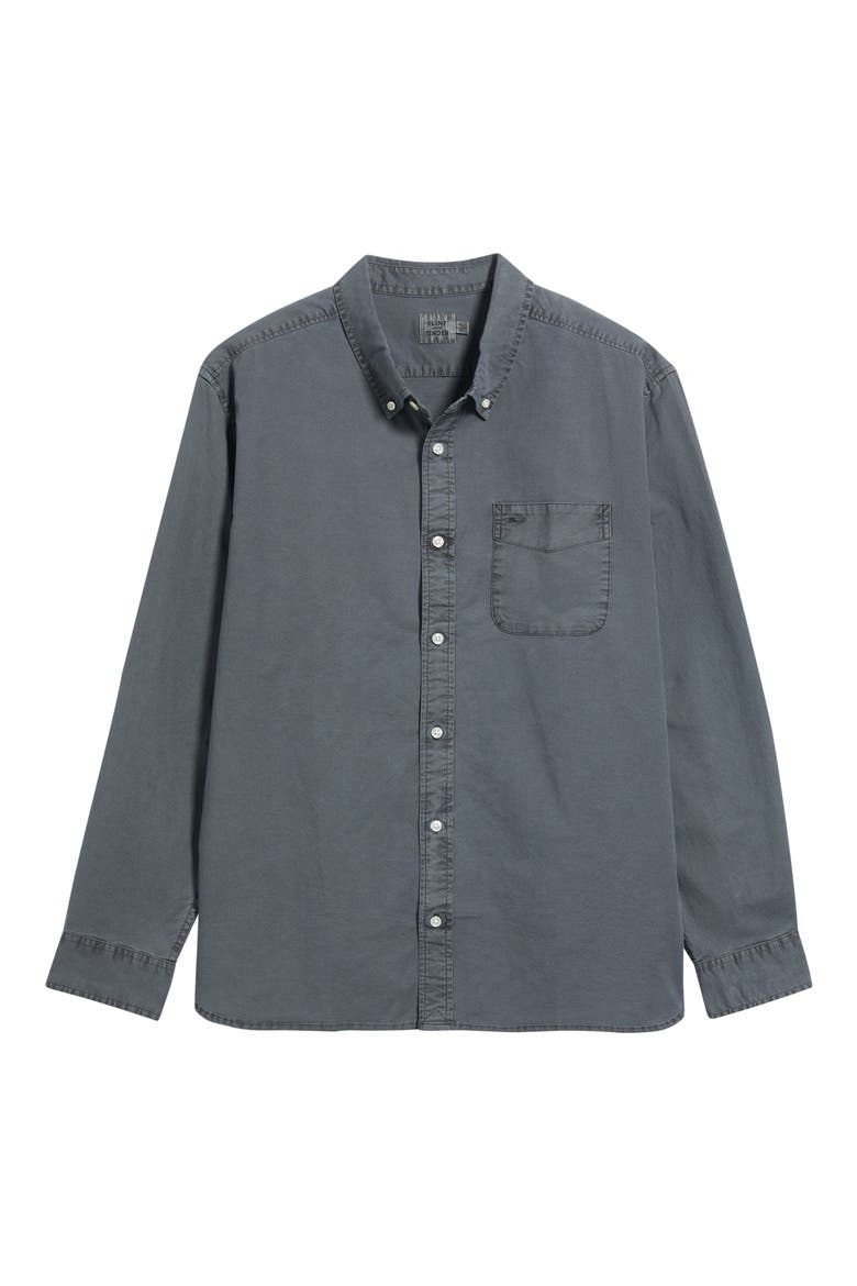 Oxford Draftsman Button Down Shirt, Main, color, WASHED BLACK