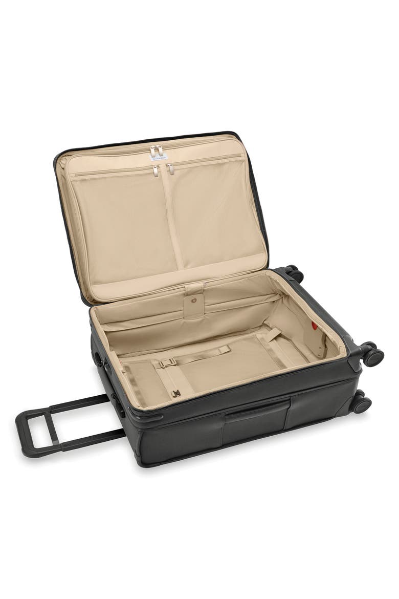 Baseline 24-Inch Checked Expandable Spinner Suitcase, Alternate, color, BLACK