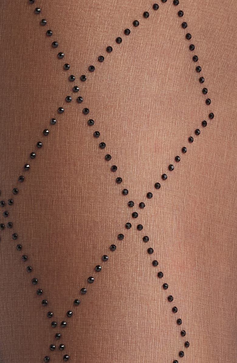 HIGH HEEL JUNGLE Richie Diamond Crystal Tights, Alternate, color, Black