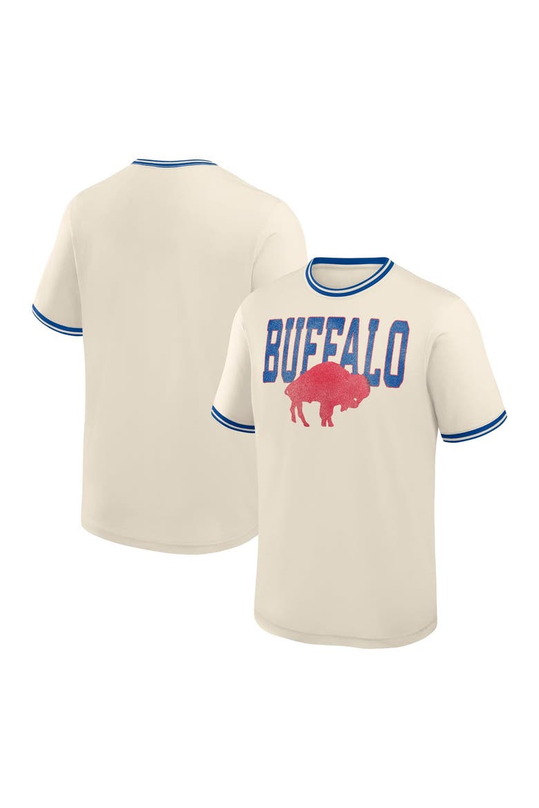 Men's Fanatics Cream Buffalo Bills Time Honored Tradition Ringer Fashion Top, Main, color, Cream