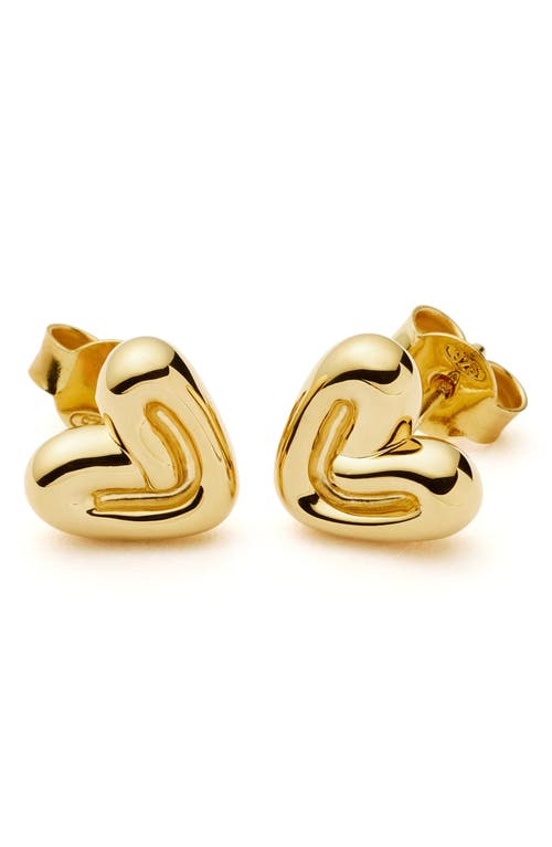Missoma Puffy Heart 18kt Gold-plated Stud Earrings In Gold