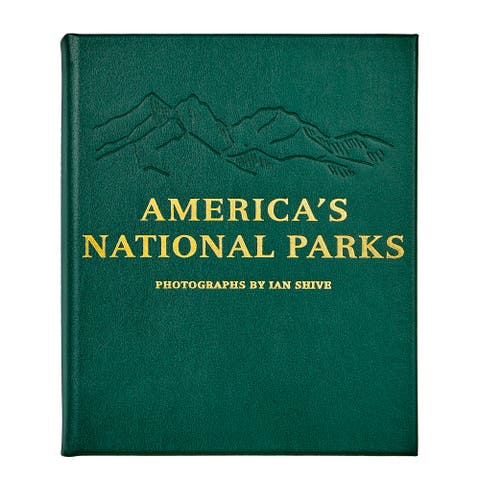 America's National Parks Leather Coffee Table Book