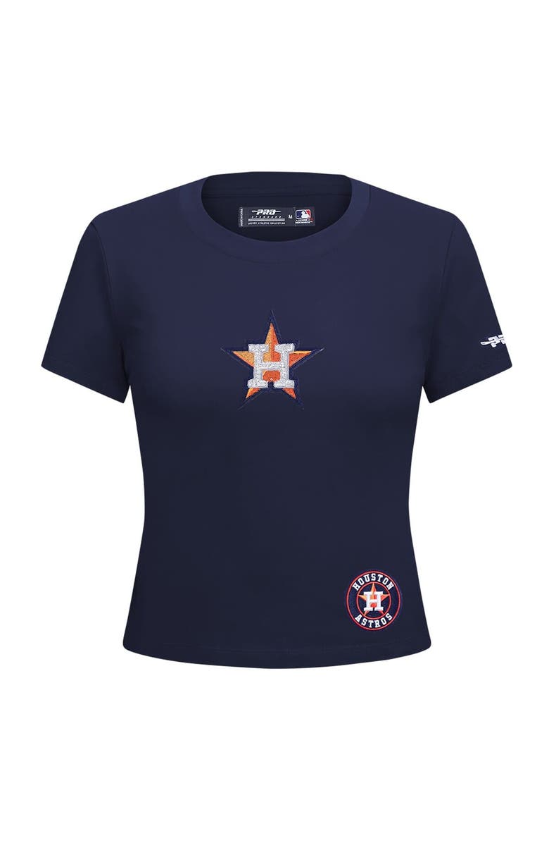 PRO STANDARD Women's Pro Standard  Navy Houston Astros Game Day Classics Baby Doll Cropped T-Shirt, Alternate, color, Navy