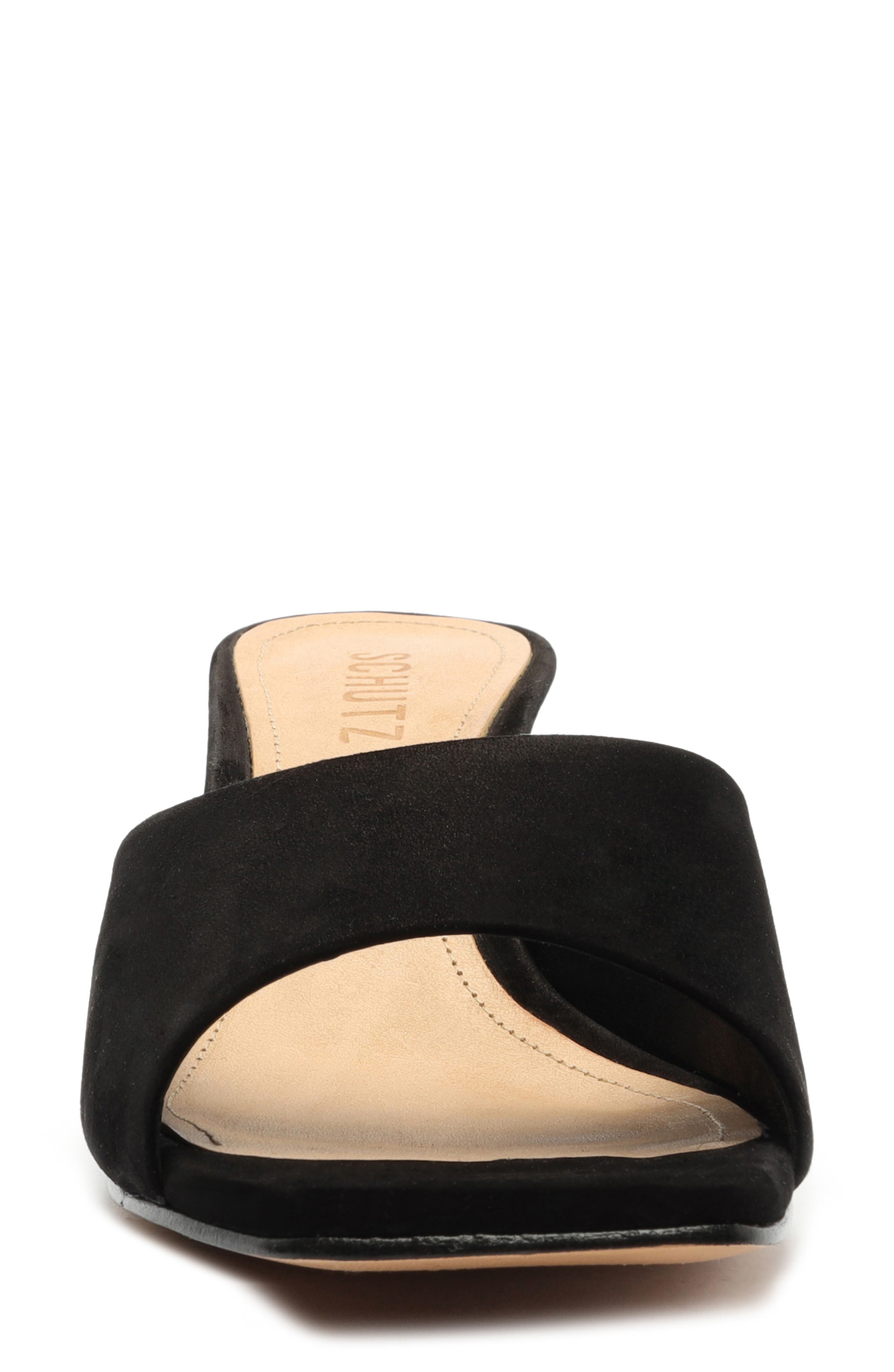 Schutz Dethalia Kitten Heel Slide Sandal, Alternate, color, Black