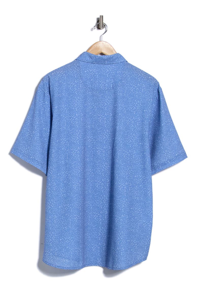 The Bahama Coast Dot Drift Short Sleeve Button-Up Shirt, Main, color, LAKEWATER