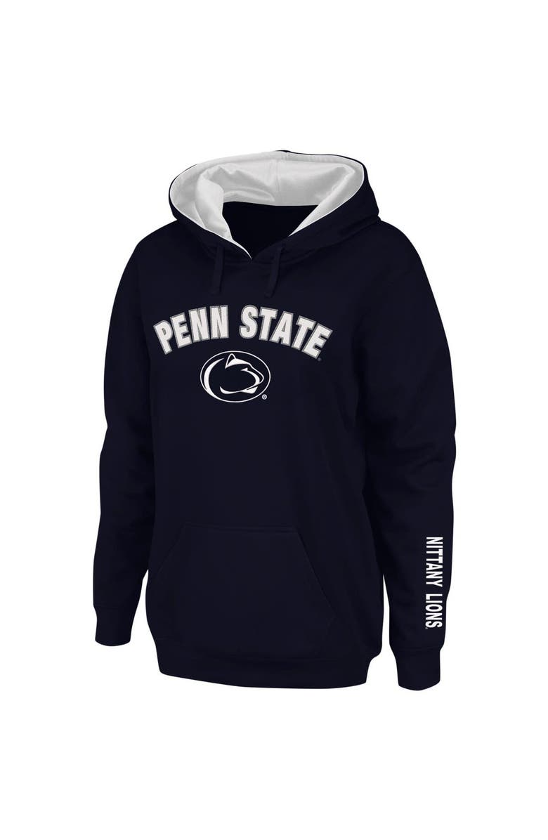 COLOSSEUM Women's Navy Penn State Nittany Lions Arch & Logo 1 Pullover Hoodie, Alternate, color, Navy
