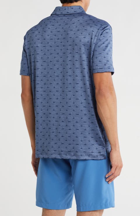 Space Dye Golf Print Polo