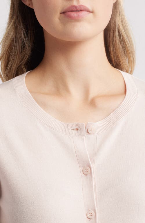 Shop Caslonr Caslon(r) Crewneck Cardigan In Pink Peony Bud