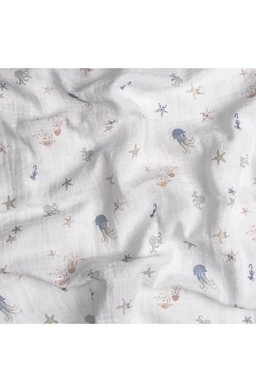 Crane Baby Cove 3-pack Assorted Cotton Swaddle Blankets In Blue