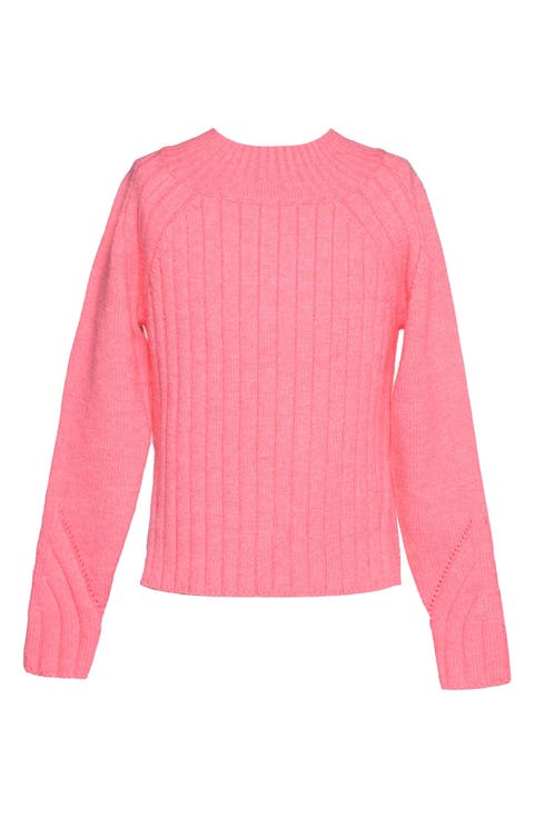 Kids' Ribbed Mock Neck Sweater