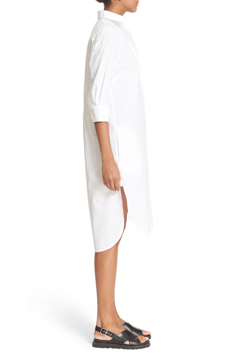 'Le Poplin' Cotton Shirtdress (Nordstrom Exclusive), Alternate, color, BLANC
