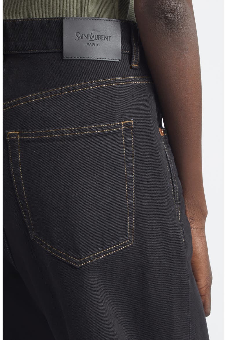 High V-Waist Baggy Denim Wide Leg Jeans, Alternate, color, DEEP SEA BLACK